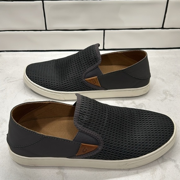 Olukai Pehuea Womens Size US 9.5 Gray Mesh Slip On Loafers Beach Comfort Shoes - Picture 12 of 14